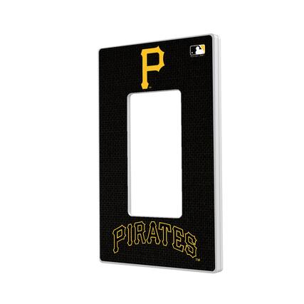 Front. Keyscaper - Pittsburgh Pirates Solid Single Rocker Light Switch Plate - Multicolor.
