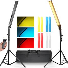 Neewer - Upgraded LED Video Light Stick Kit, 2-Pack, CRI97+, w/ Remote & Stands