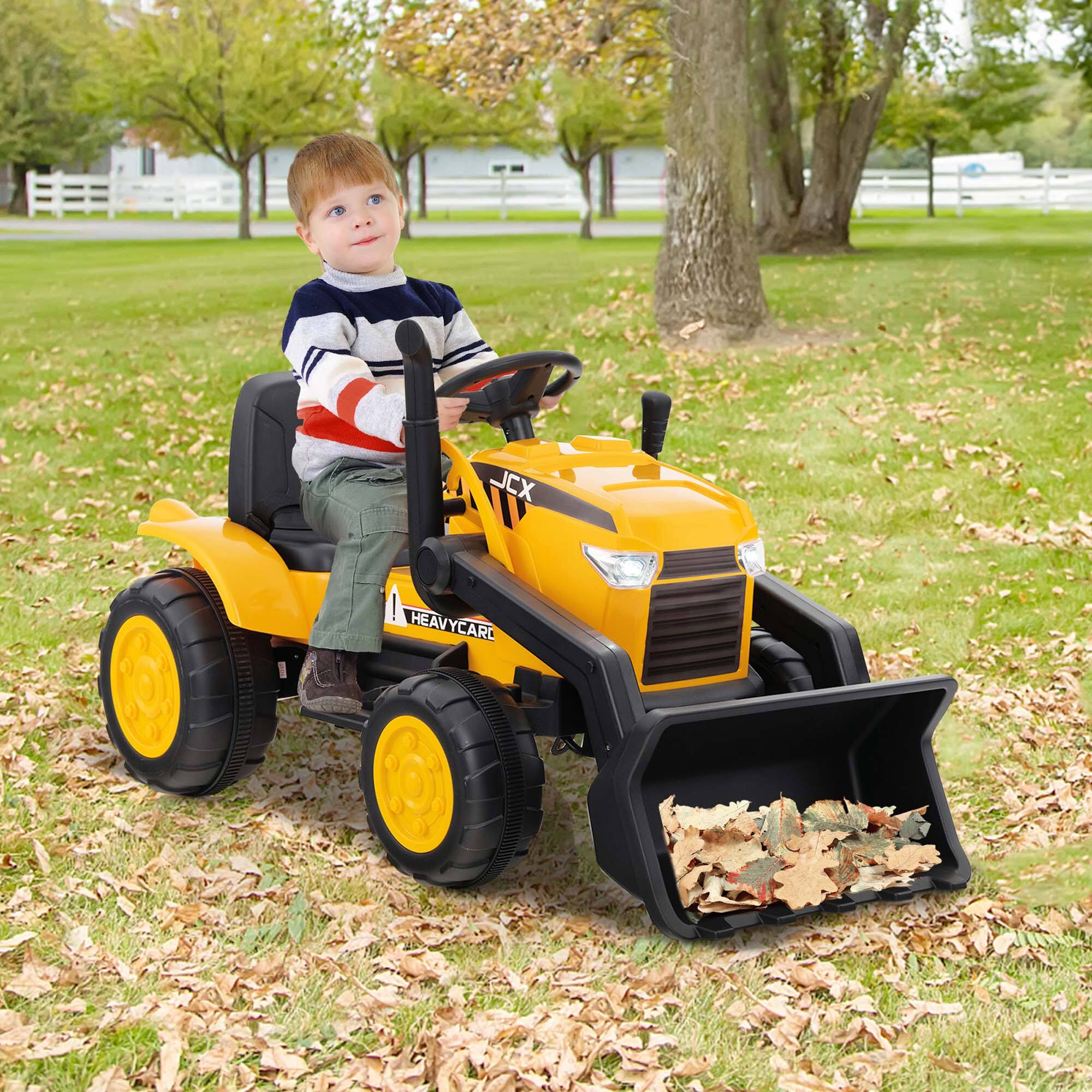 Costway 12V Kids Ride On Excavator Digger Electric Bulldozer