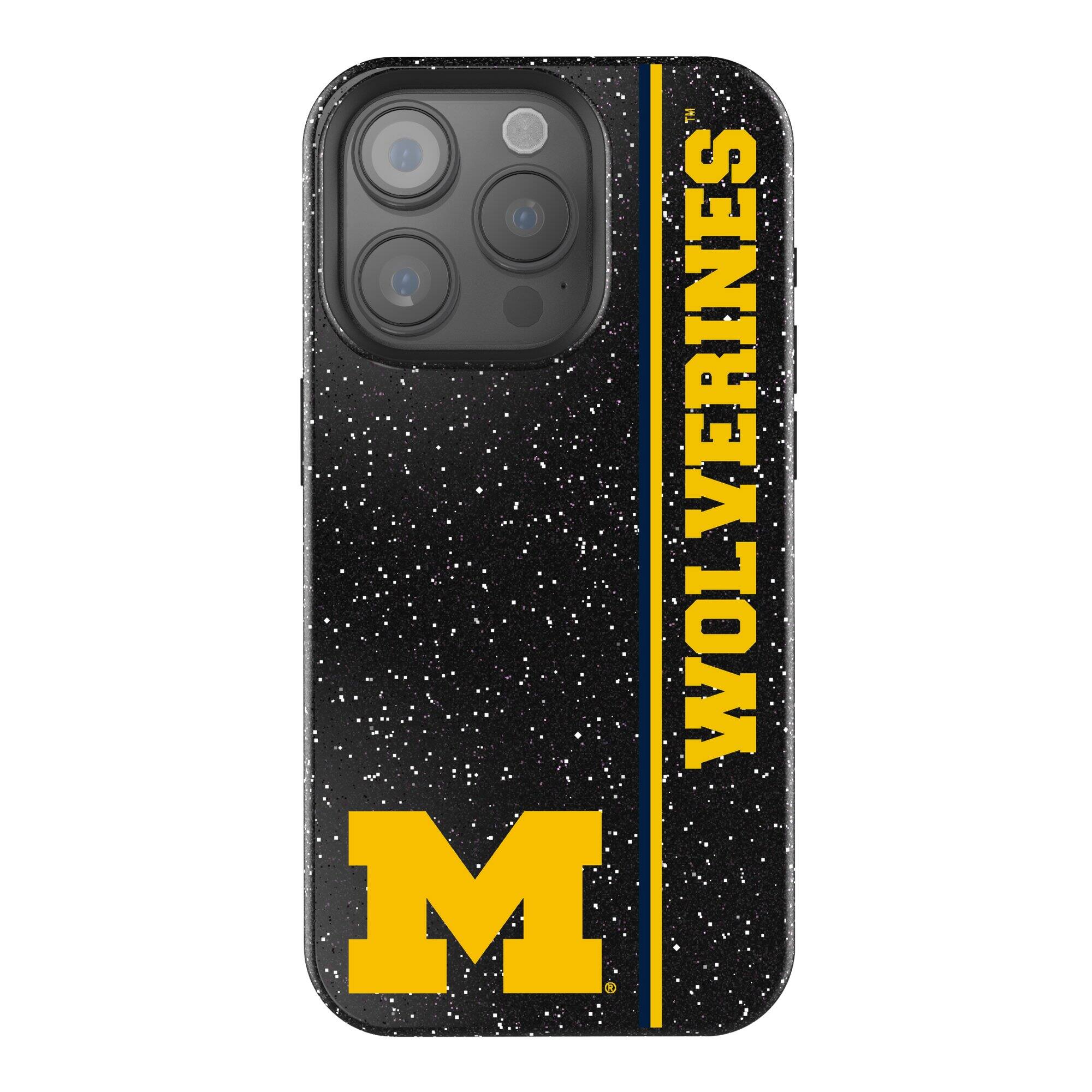 Keyscaper - NCAA - Michigan Wolverines iPhone Bling Case - 15 - Black