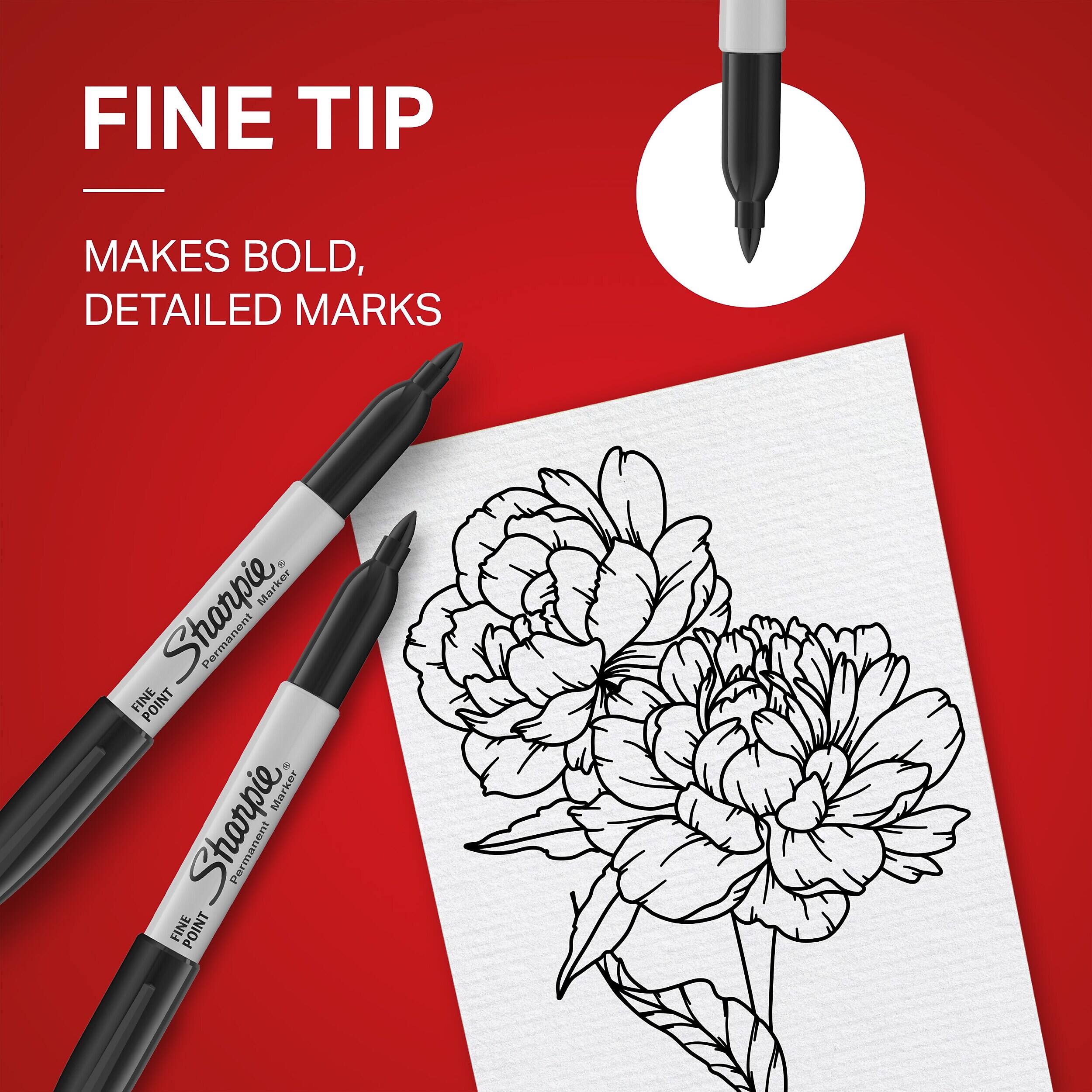 FINE TIP  
MAKES BOLD, DETAILED MARKS  
Sharpie Marker Permanent FINE POINT 8 Marker