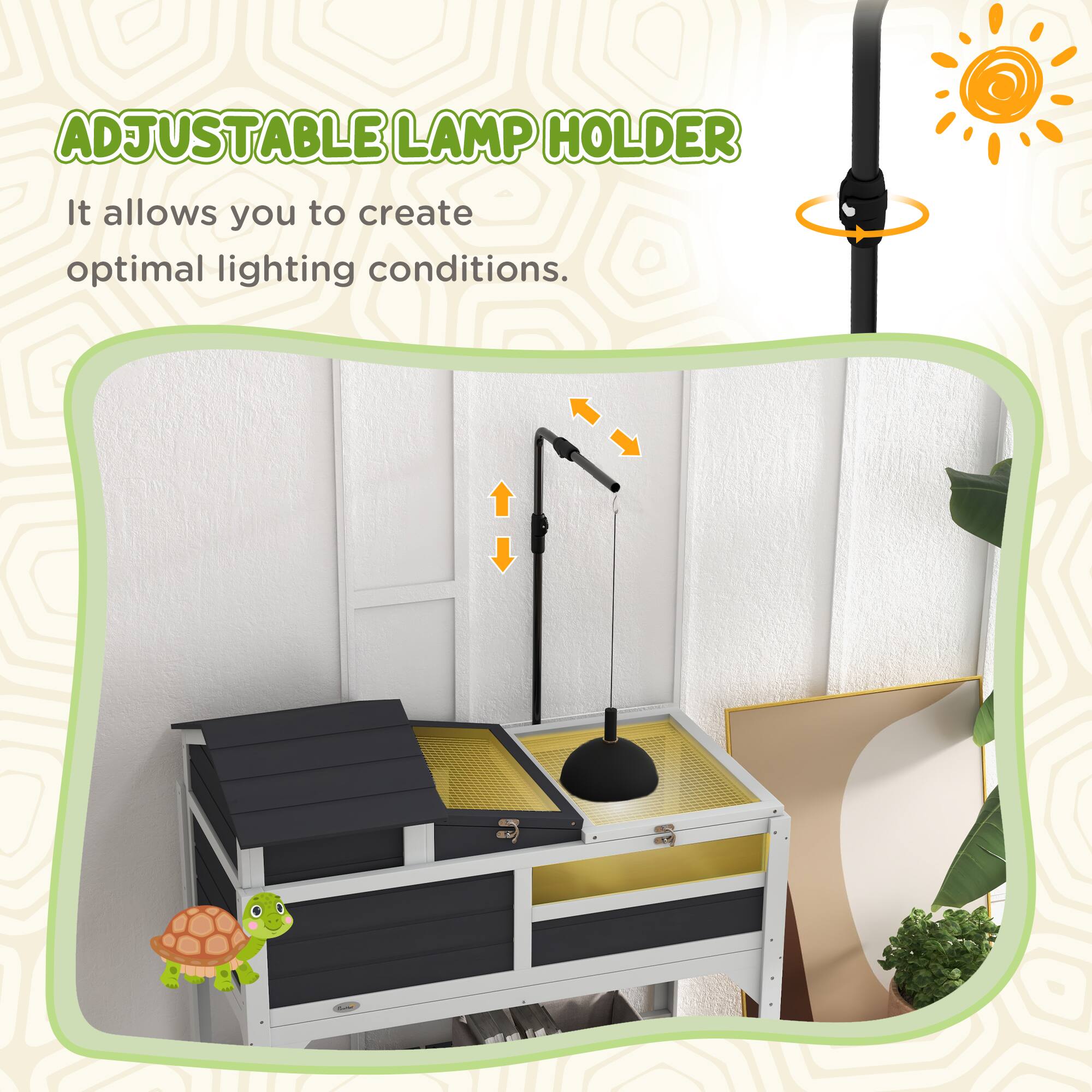 ADJUSTABLE LAMP HOLDER

It allows you to create optimal lighting conditions.
