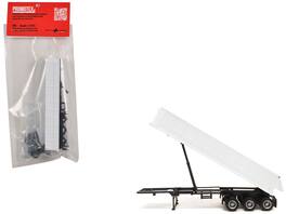 3-Axle Dump Trailer 1/87 (HO) Plastic Model by Promotex - White