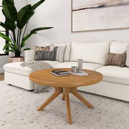 Plank+Beam - Verso Round Coffee Table (36in x 36in / 910mm x 910mm) - Pecan