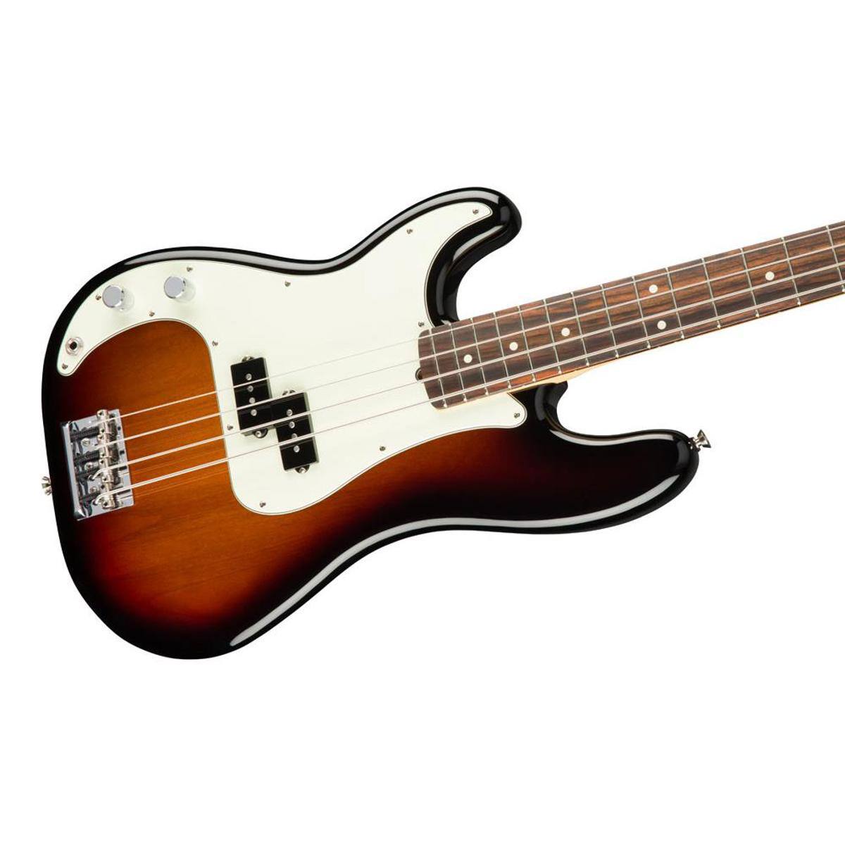 Alt View 3. Fender - Fender American Professional Left-Handed Precision Bass Guitar, Rosewood Fingerboard, 3-Color Sunburst.