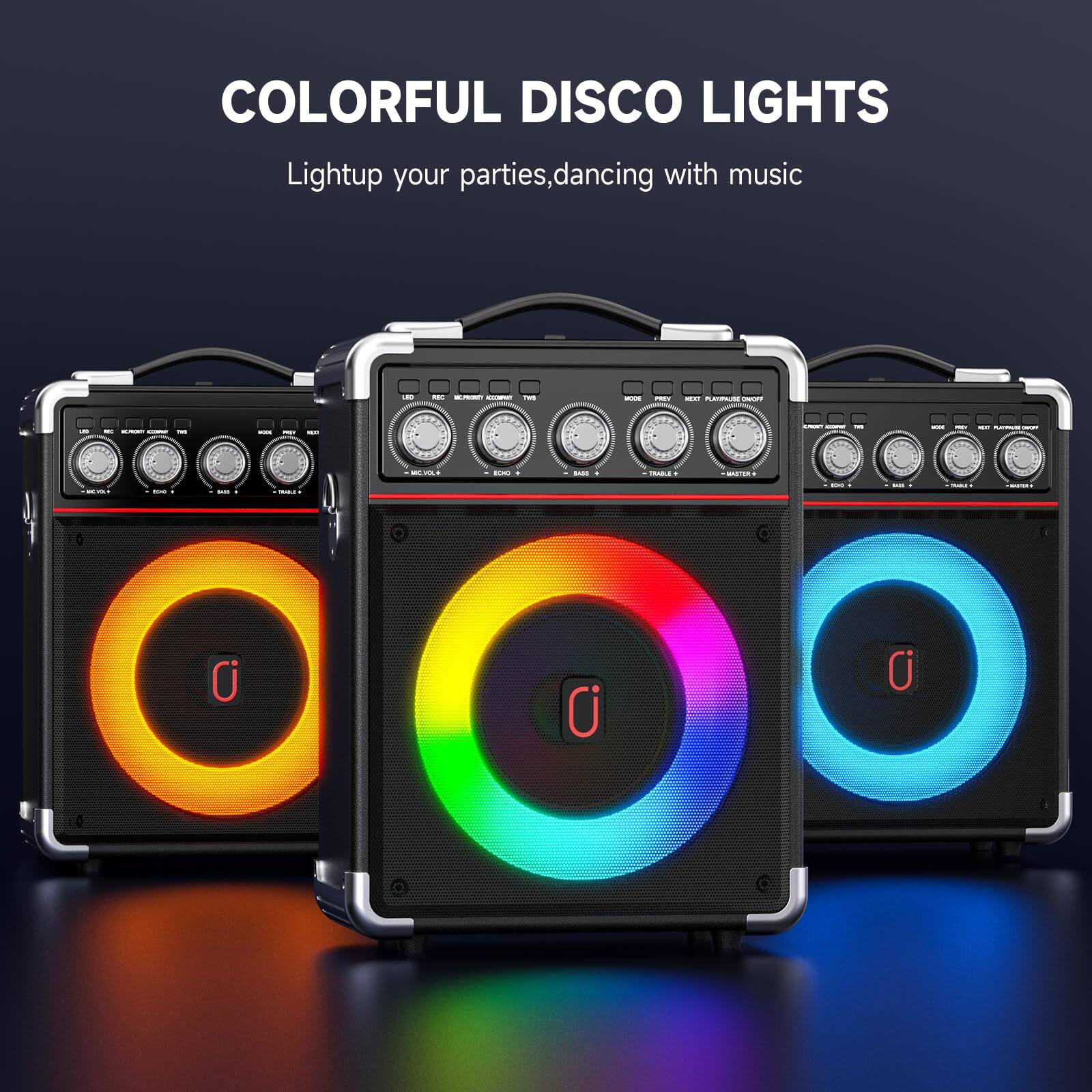 COLORFUL DISCO LIGHTS  
Lightup your parties, dancing with music