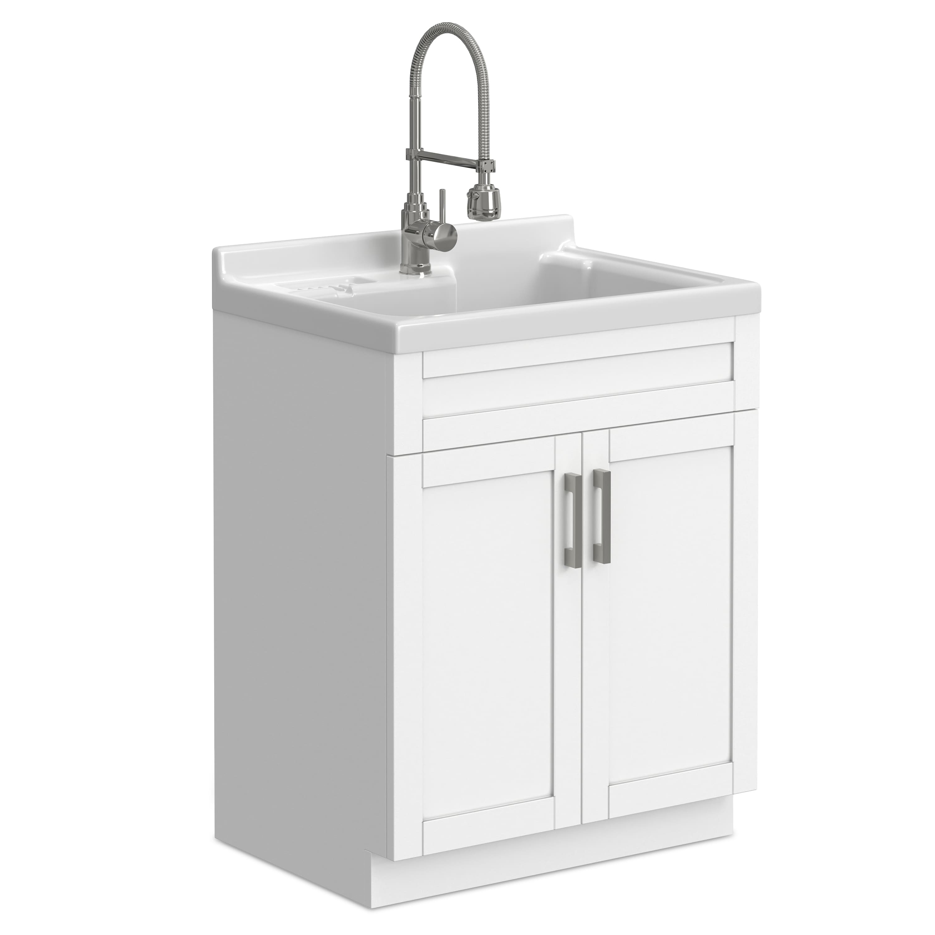 Hennessy Deluxe All-In-One 28-inch Laundry Cabinet with Faucet and ABS Sink