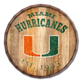 Fan Creations - Miami Hurricanes 24'' Established Date Barrel Top - Multicolor
