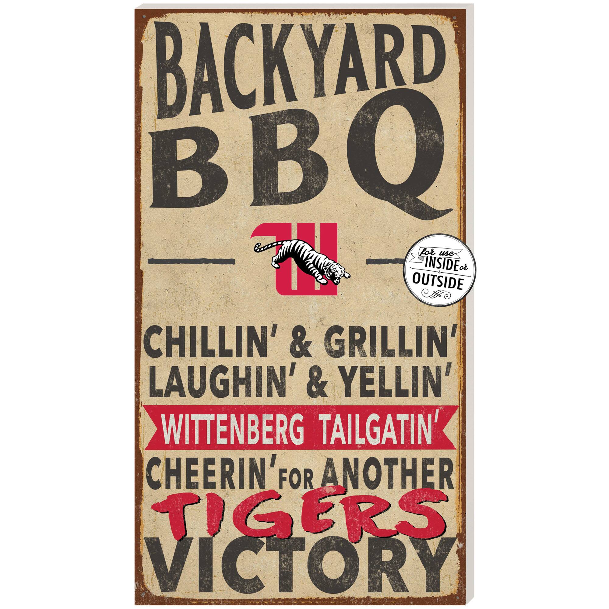 Wittenberg University Tigers 11'' x 20'' Indoor/Outdoor BBQ Sign