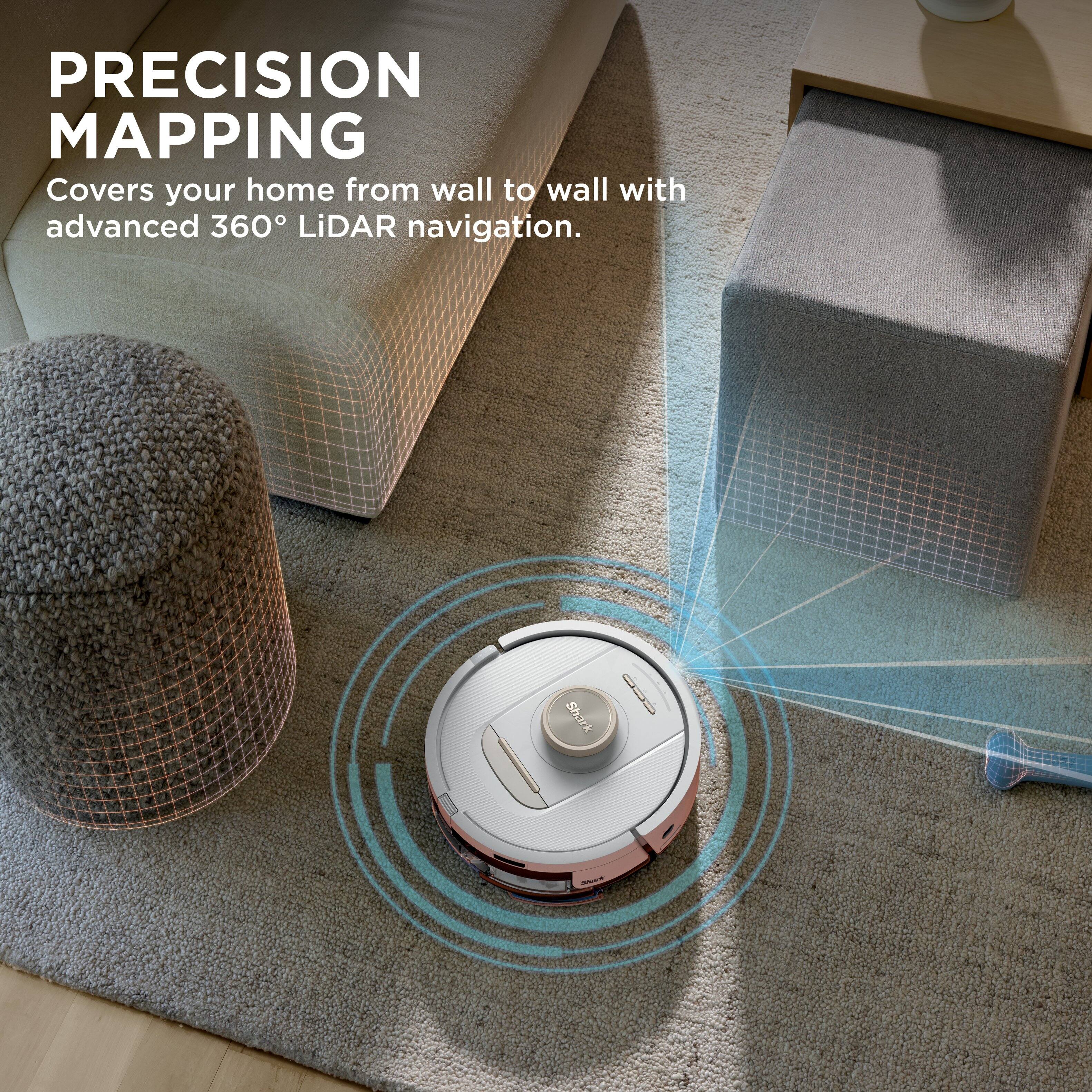 PRECISION MAPPING  
Covers your home from wall to wall with advanced 360° LiDAR navigation.