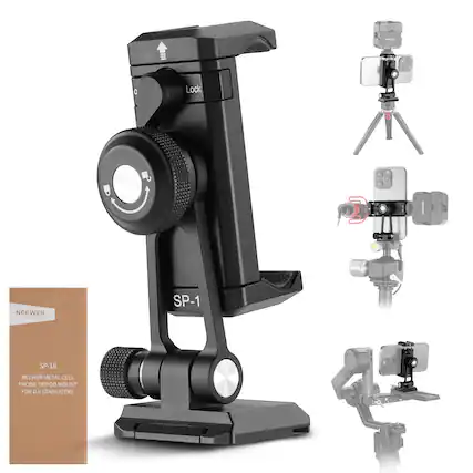 - 0 Lock 3 MEWER NEEWER SP-1 SP-18 NEEWER METAL CELL PHONE TRIPOD MOUNT FOR DJI STABILIZERS