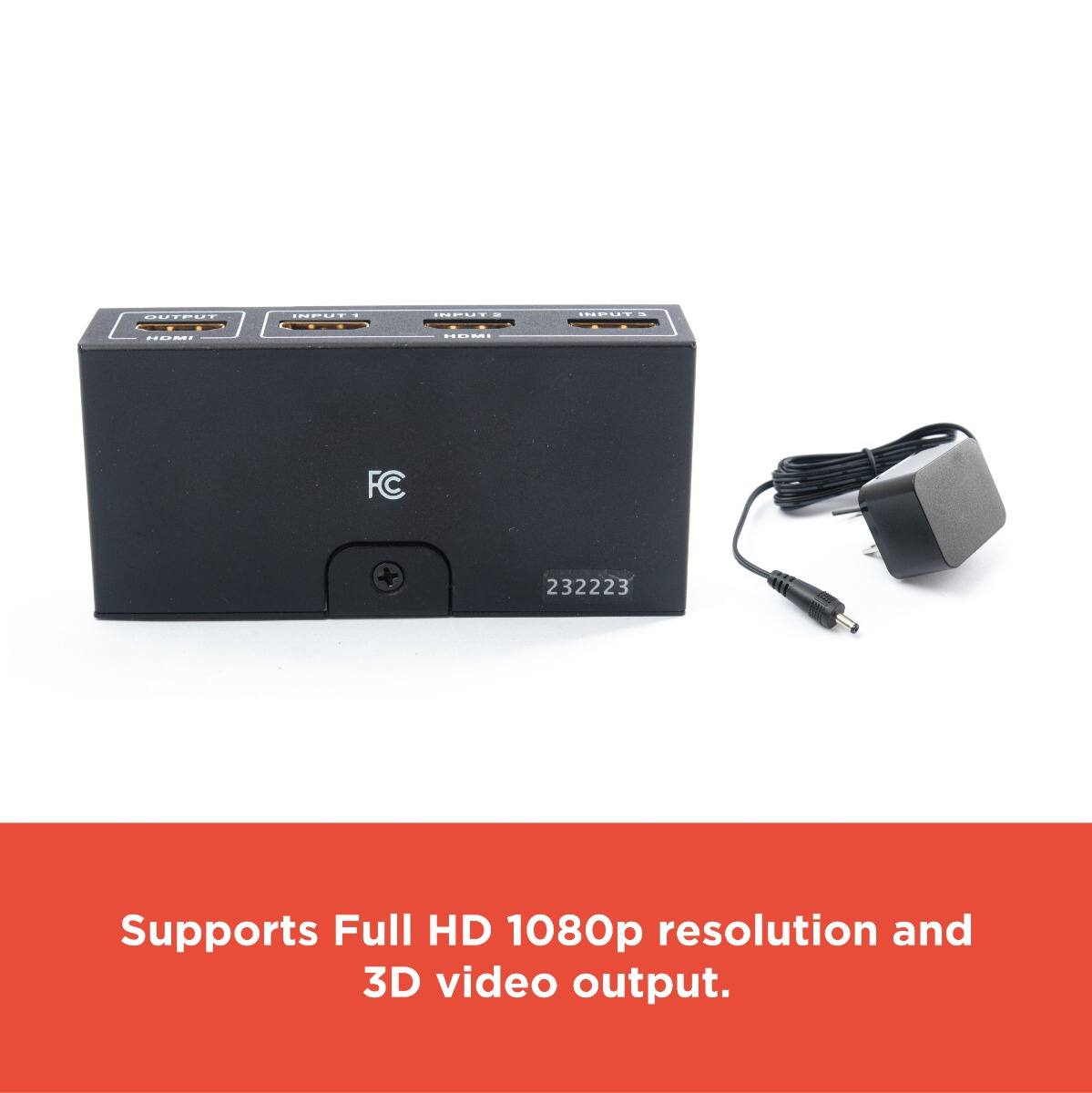 FC 232223 Supports Full HD 1080p resolution and 3D video output.
