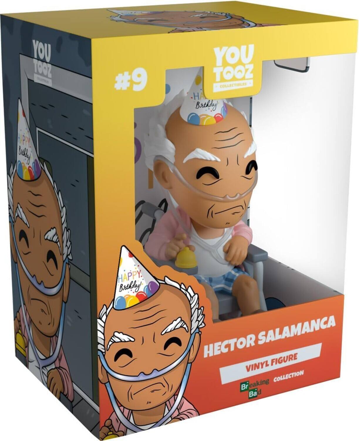 YOU TOOZ  
#9  
COLLECTIBLES  
HAPPY BIRTHDAY  
HECTOR SALAMANCA  
VINYL FIGURE  
Breaking Bad COLLECTION