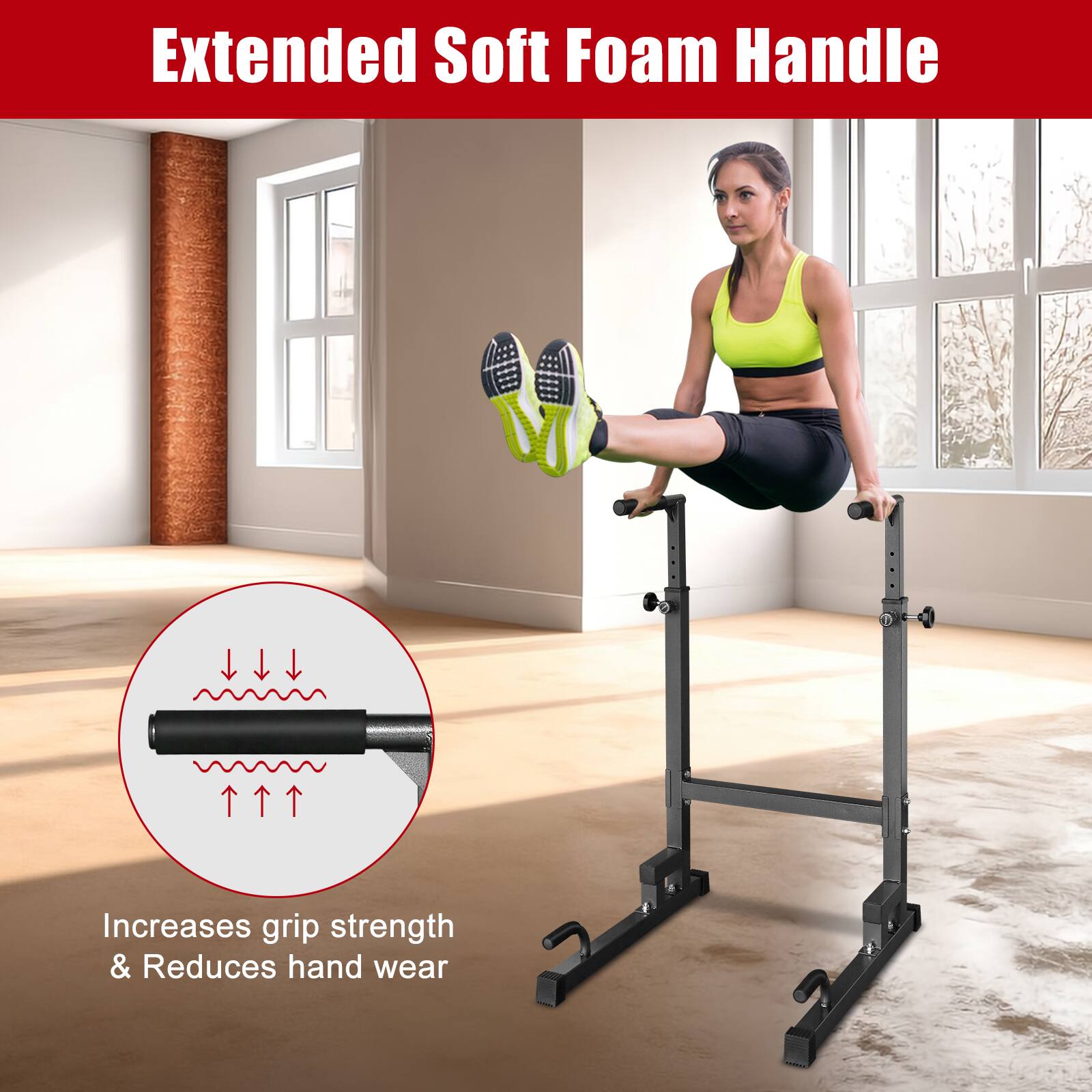 Extended Soft Foam Handle

Increases grip strength & Reduces hand wear
