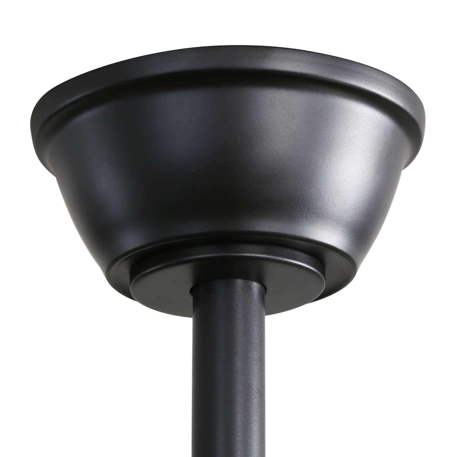 Alt View 4. Sofucor - 20'' Rustic Fandelier Low Profile Caged Ceiling Fans with Light and Remote Indoor Downrod Bladeless Ceiling Fans - Black.