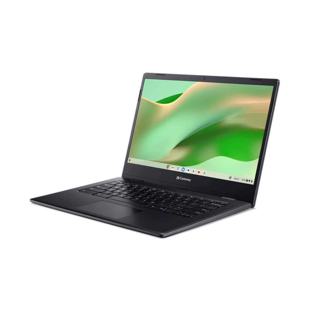 Left. Acer - Chromebook 314 14” FHD Intel Celeron N4500 4GB RAM 128GB eMMC CBO314-1H-C4CU - Black.