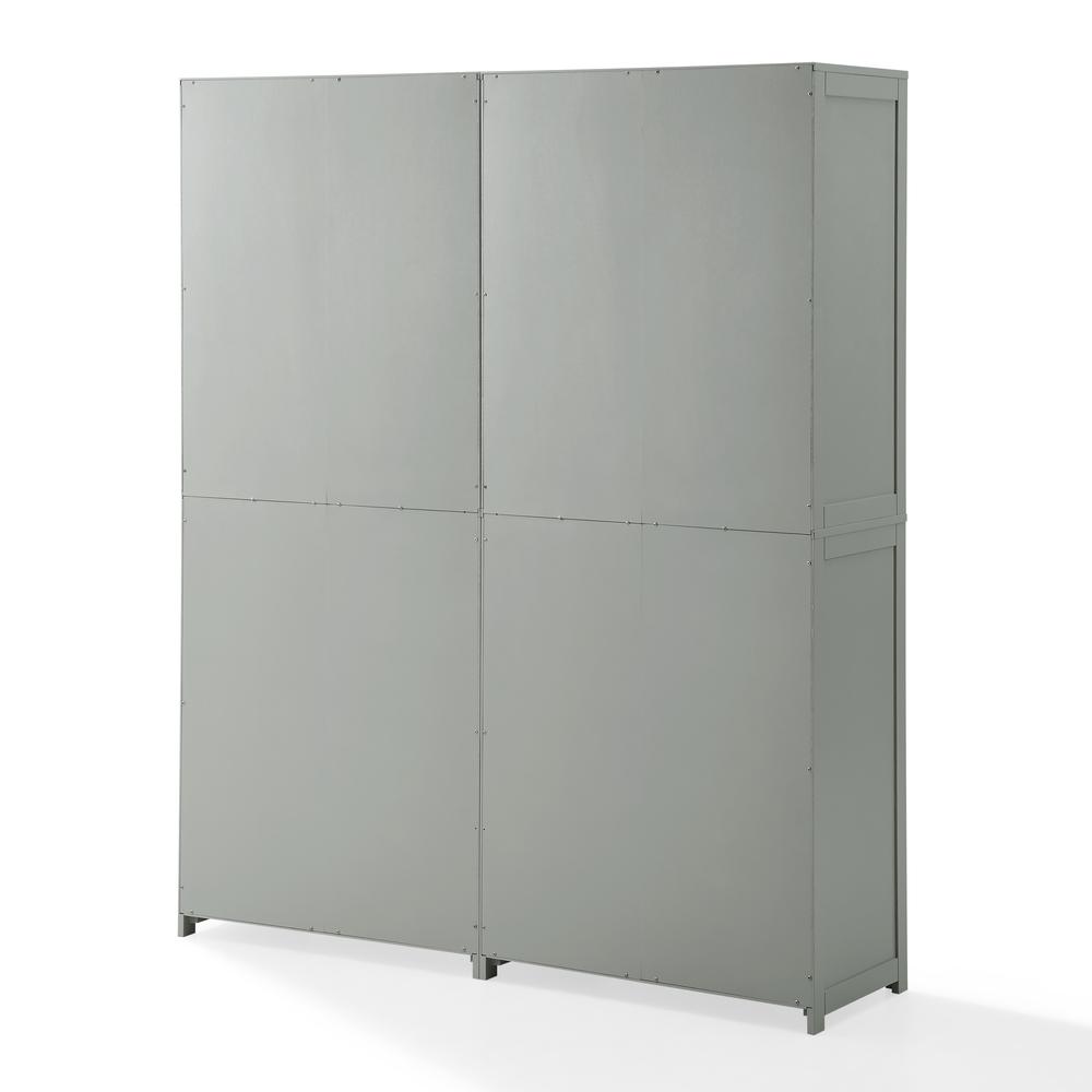 Alt View 2. Crosley Furniture - Savannah 2-Piece Kitchen Storage Pantry Set - 2 Pantries - Gray.