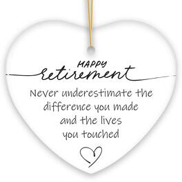 OrnamentallyYou - Happy Retirement Appreciation Ornament Gift Sentimental Quote Keepsake for Both Men and Women Ver 2 - Multi-colored