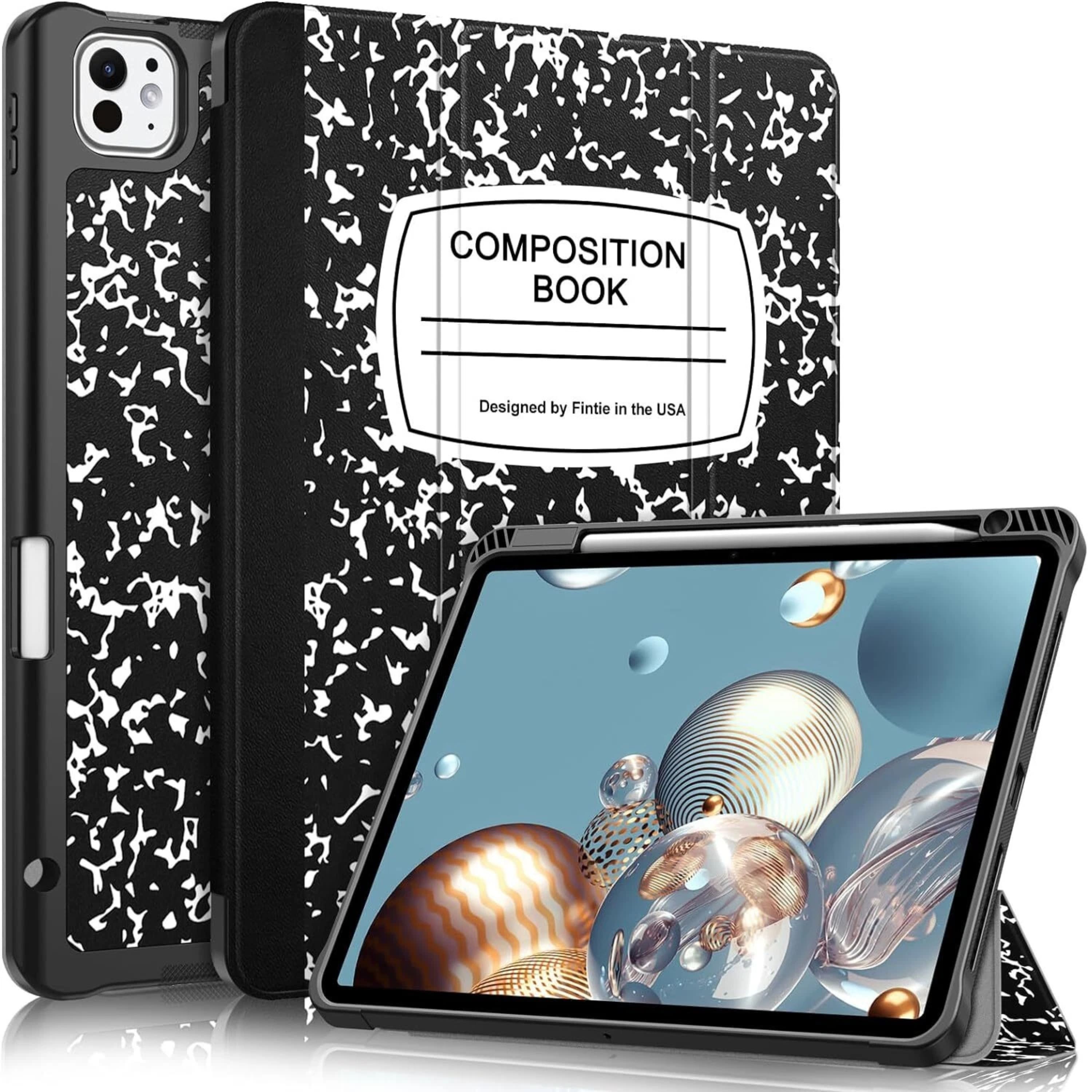 Kitcheniva - Lightweight Slim Case For iPad Pro 11 Inch M4 2024 Flexible TPU Cover - Black and White