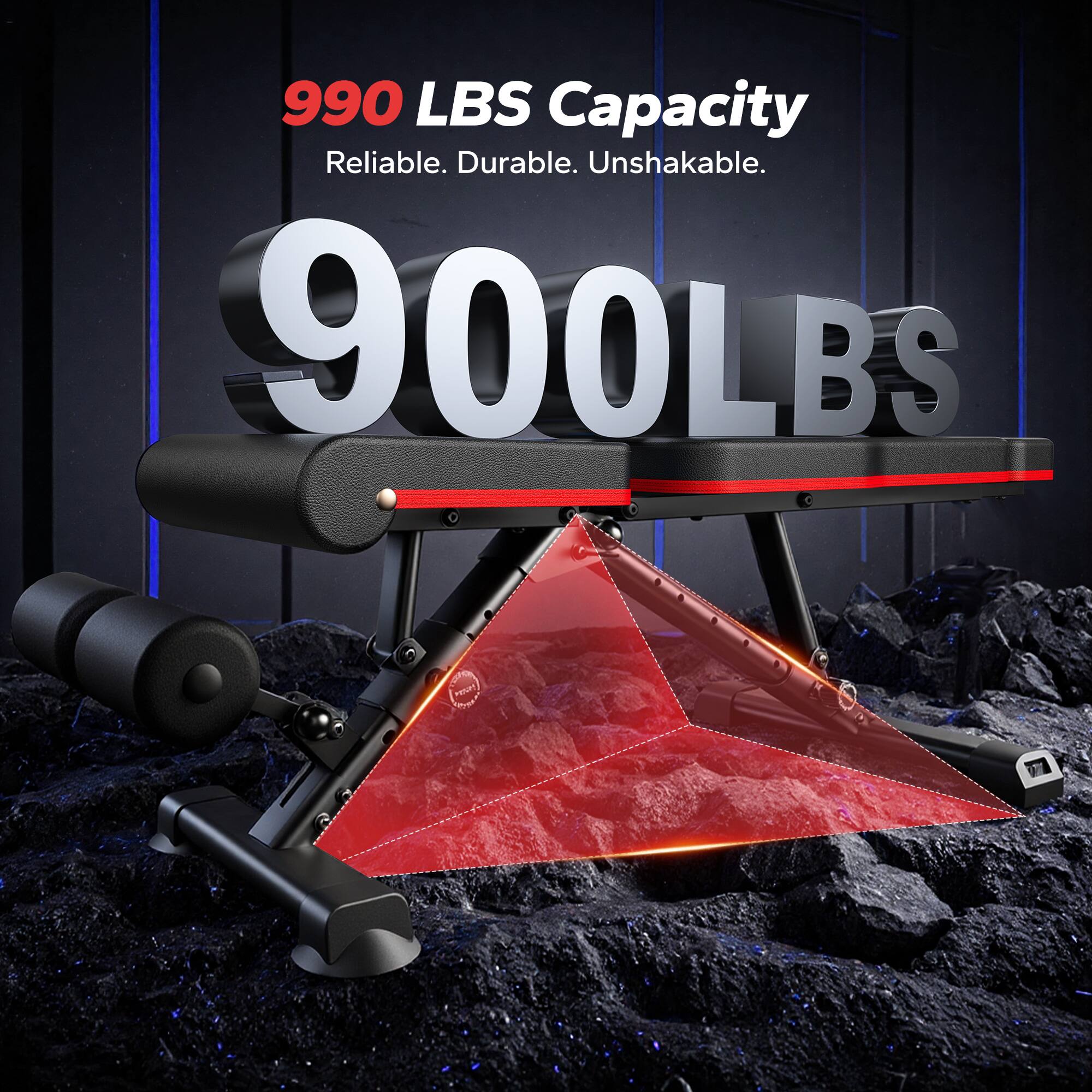 990 LBS Capacity  
Reliable. Durable. Unshakable.  
900 LBS
