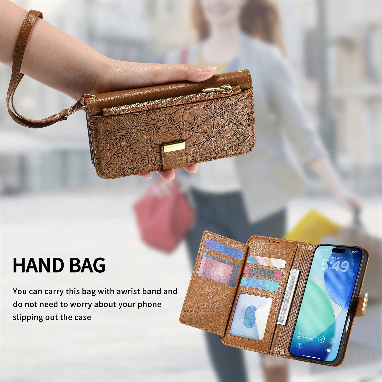 HAND BAG

You can carry this bag with a wrist band and do not need to worry about your phone slipping out the case