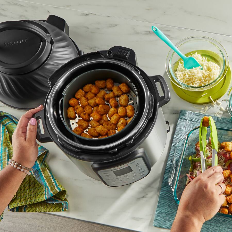 Instant Pot 8 Quart Duo Crisp 11 in 1 Electric Pressure Cooker with Air Fryer Stainless Steel Silver 140 0021 01 Open Box Best Buy