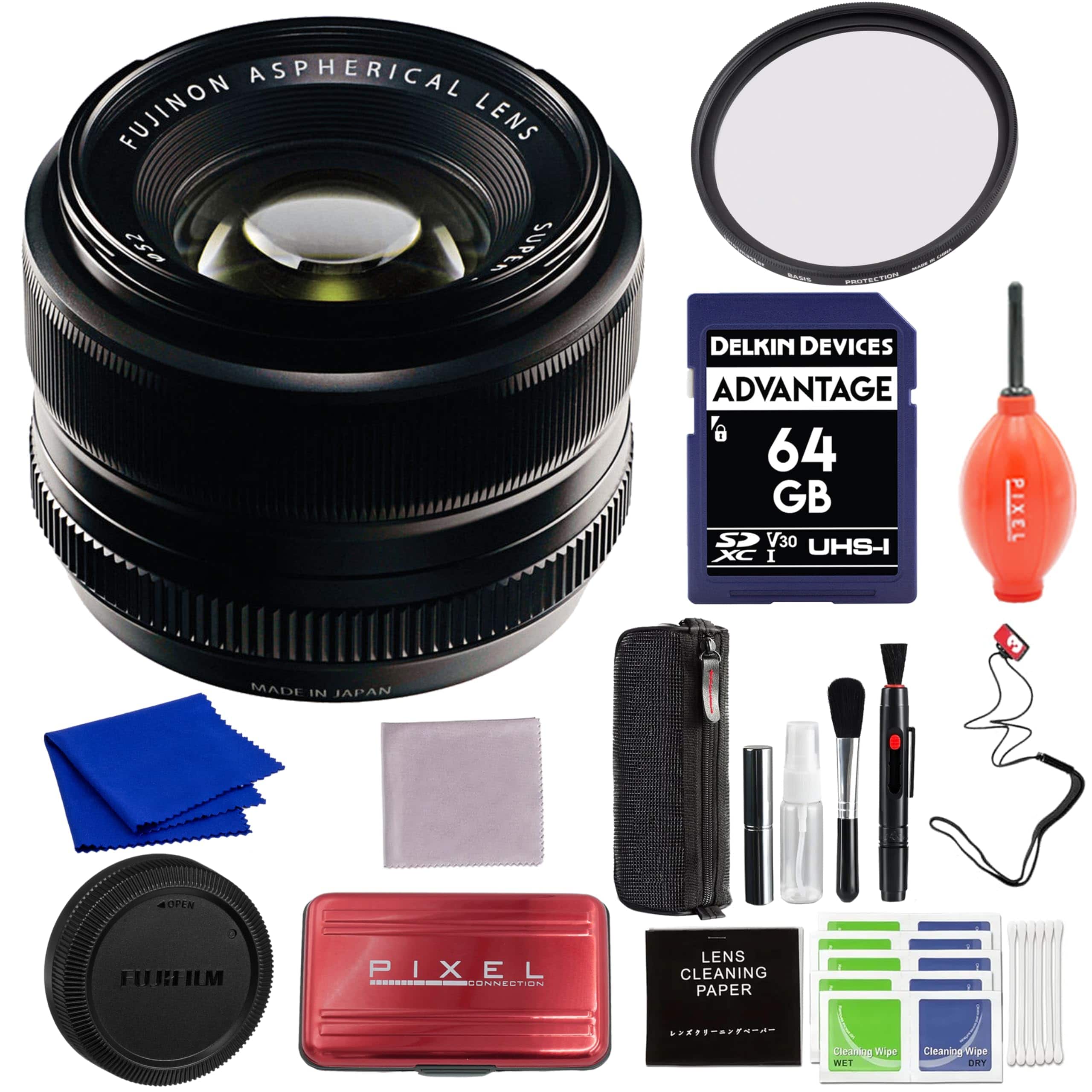 Fujifilm - XF 35mm f/1.4 R Lens with 52mm Protection Filter, 64GB SD Card, Capkeeper and More Accessories price history on PriceWatchPro