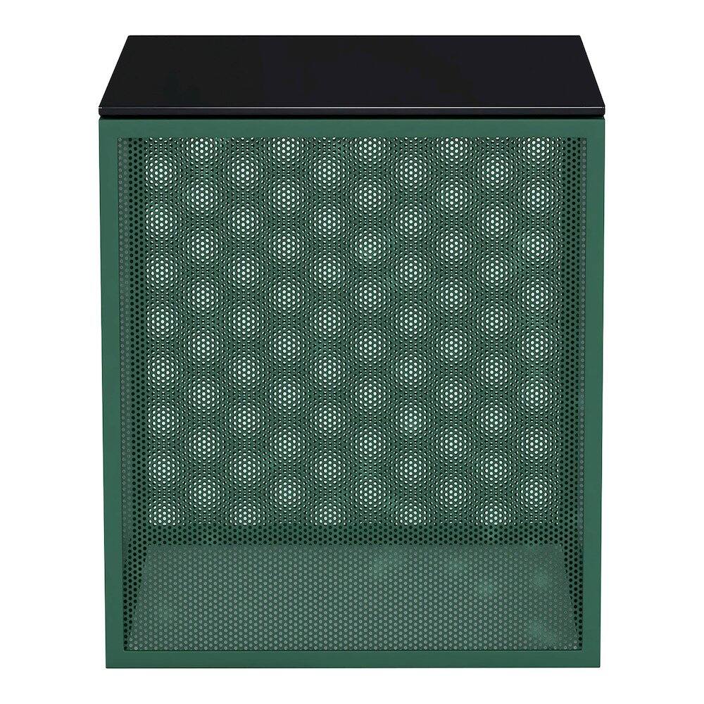 Alt View 1. Furniture of America - Kelforia Contemporary Glass Top Side Table - Green.
