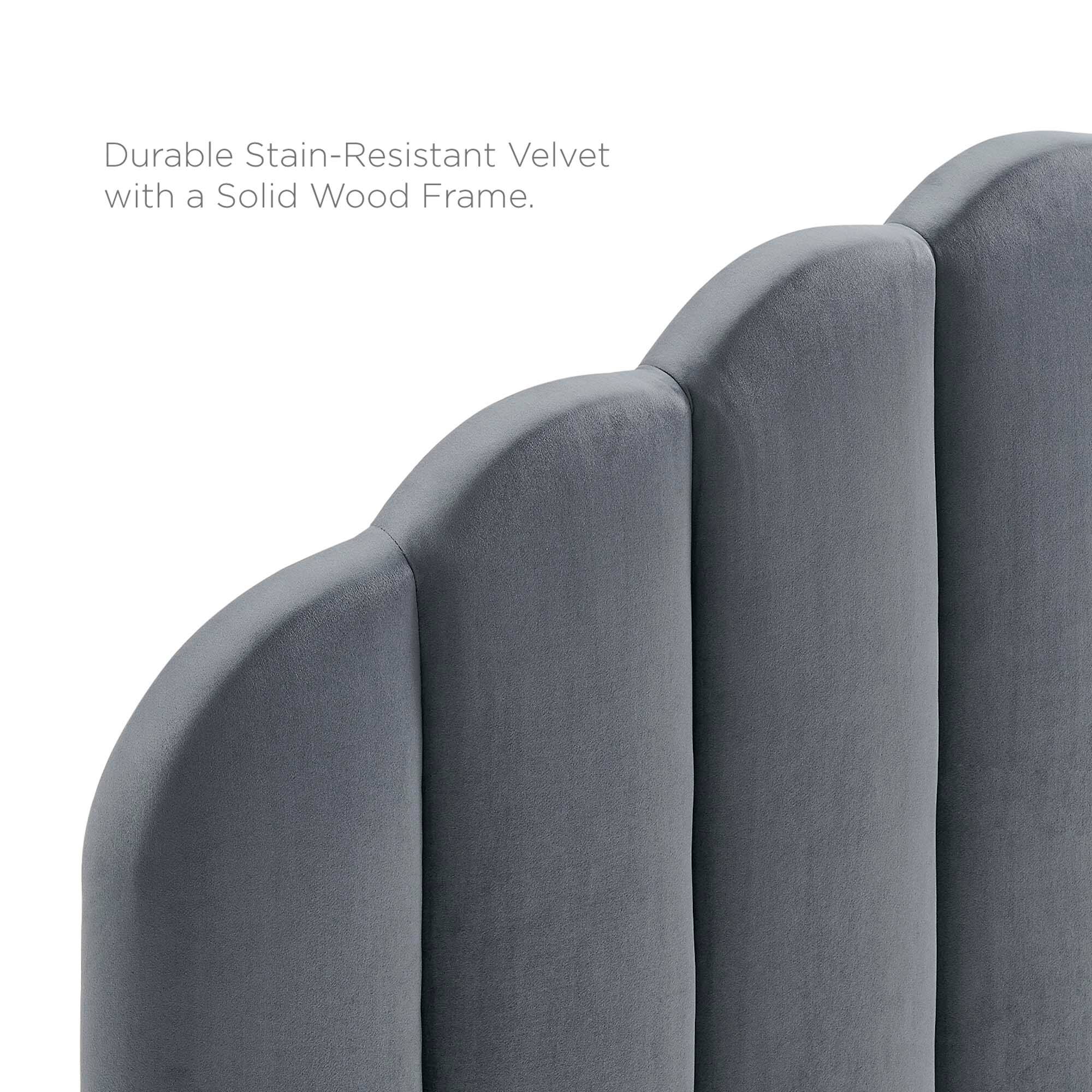 Durable Stain-Resistant Velvet with a Solid Wood Frame.