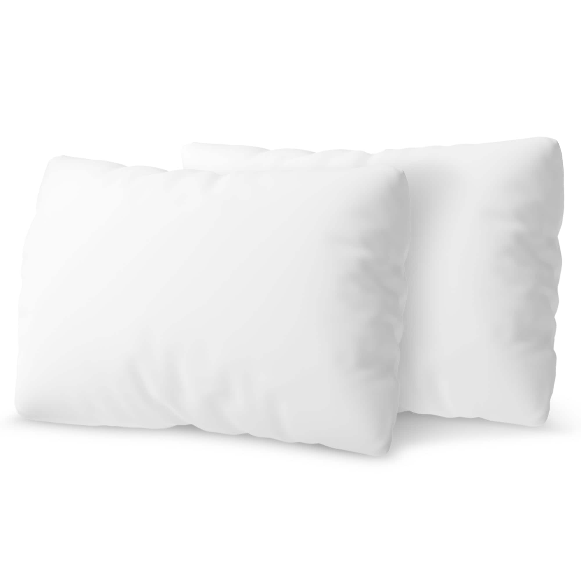 Cheer Collection - Down Alternative Velour Accent Throw Pillow, Set of 2 - White
