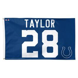 WinCraft - Jonathan Taylor Indianapolis Colts 3' x 5' Single-Sided Deluxe Name & Number Flag - Multicolor