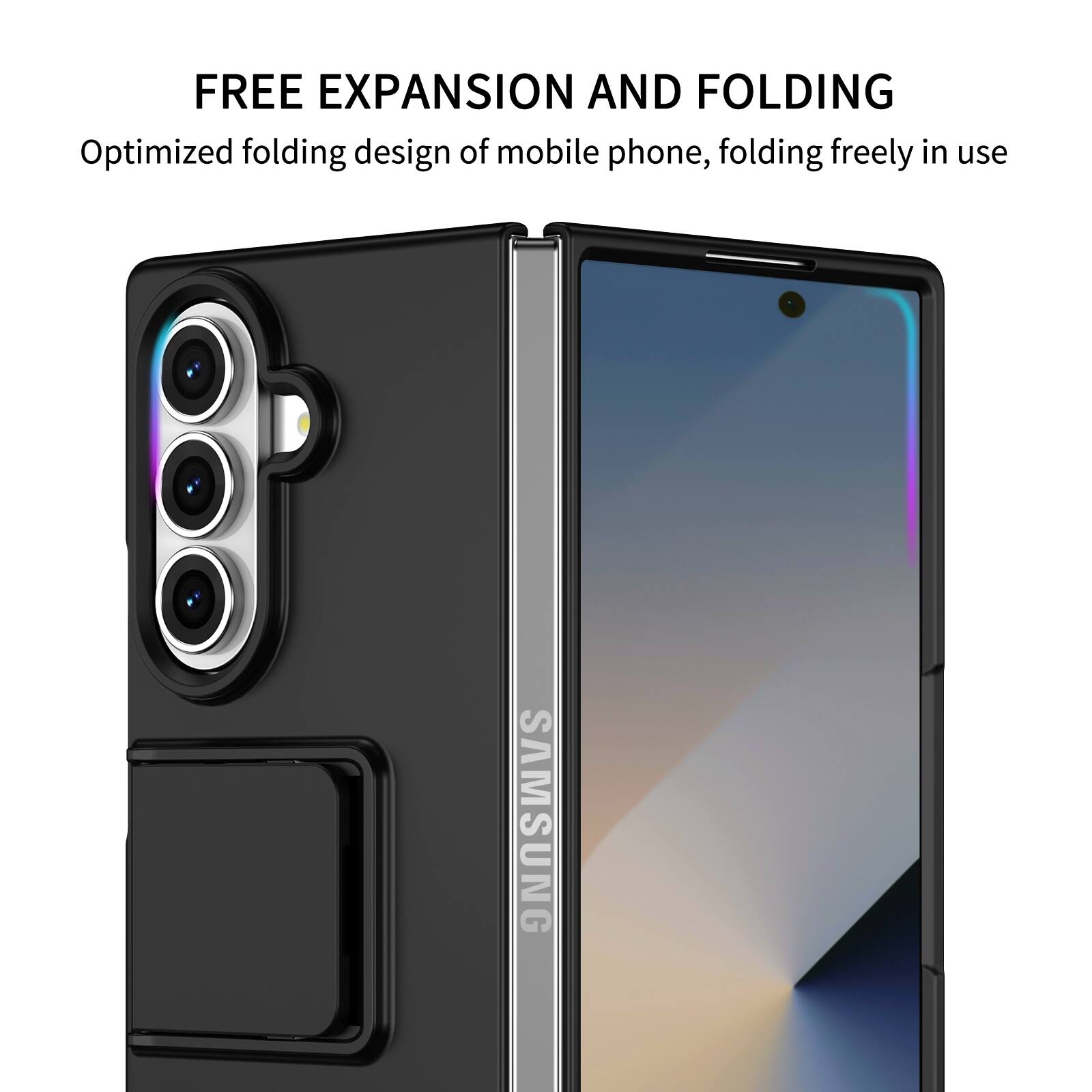 FREE EXPANSION AND FOLDING  
Optimized folding design of mobile phone, folding freely in use  
SAMSUNG