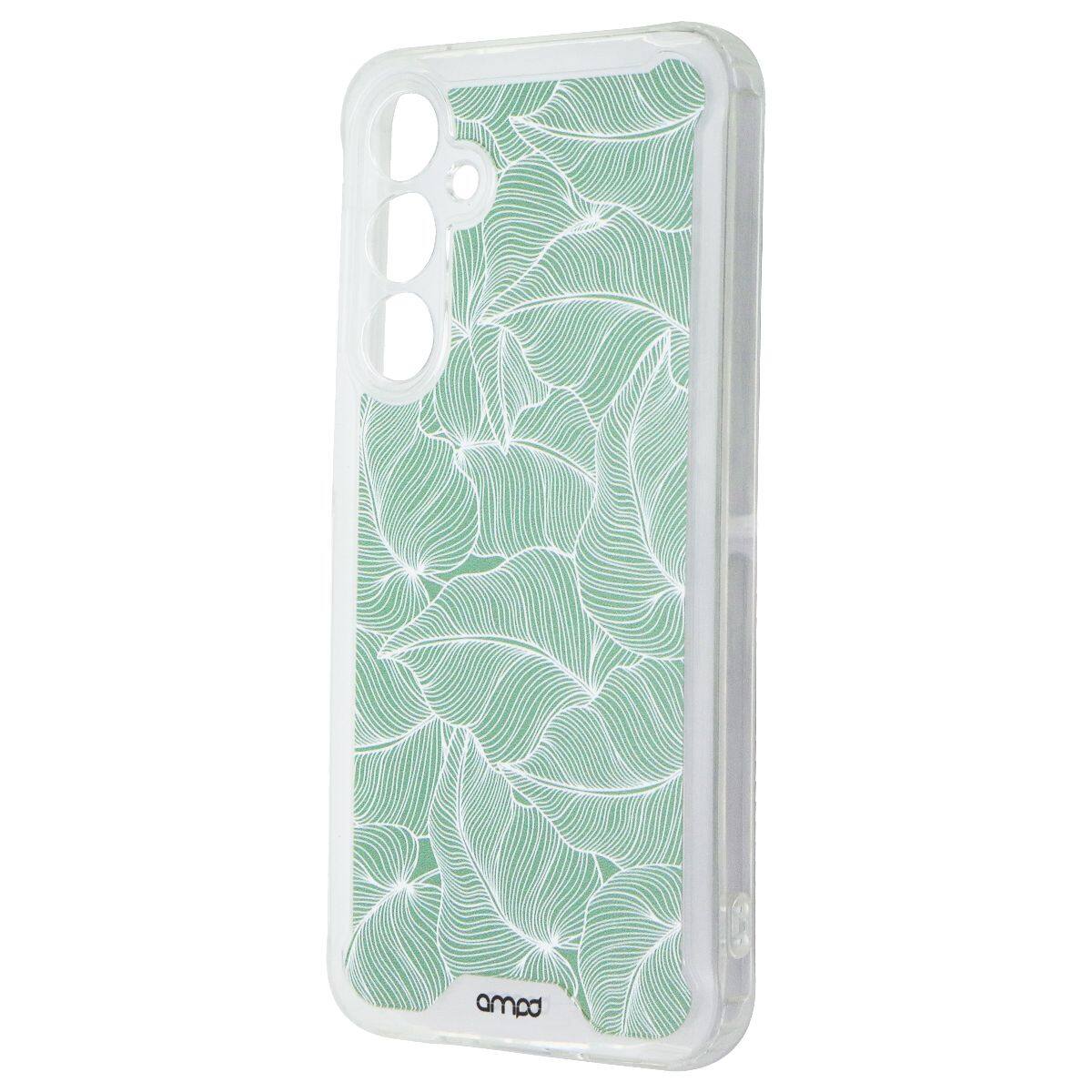 Front. AMPD - Ampd TRND Design Series Case for Samsung Galaxy A35 5G - Palm Pattern - Green.