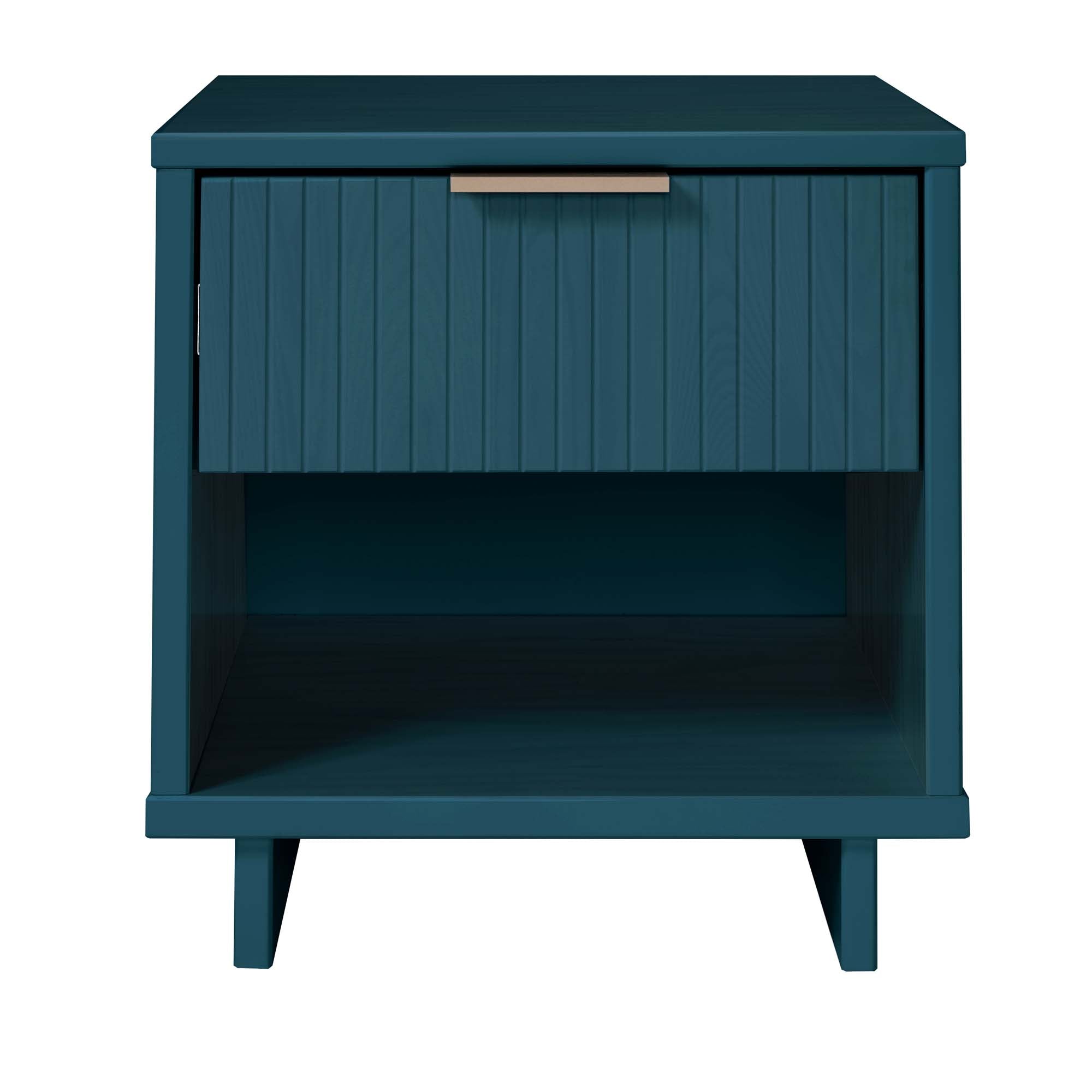 Front. Manhattan Comfort - Granville Modern 18" Nightstand - Midnight Blue.
