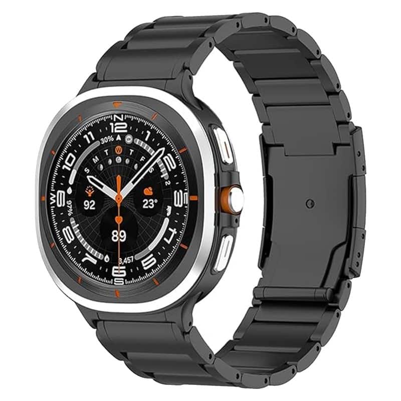 Photos - Smartwatches Titanium StrapsCo -  Metal Bracelet For Samsung Galaxy Watch Ultra - Black s.m15.mb 