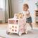 Alt View 1. Costway - Costway Wooden Baby Walker Ice Cream Cart Toy with Sweet Accessories & Smooth Wheels - Pink.