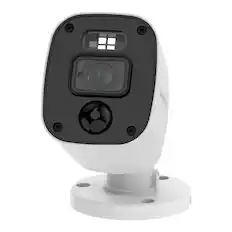 Front. Swann - Swann Add-On Bullet Security Camera for DVR, 4K UHD Video, Flashing and Spotlight, Outdoor Night Vision, Motion Detect - White.