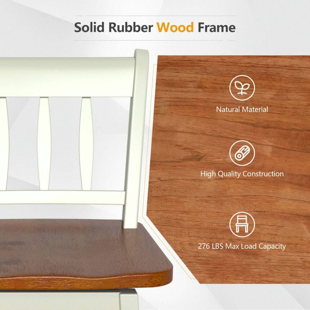 Solid Rubber Wood Frame  
Natural Material  
High Quality Construction  
276 LBS Max Load Capacity