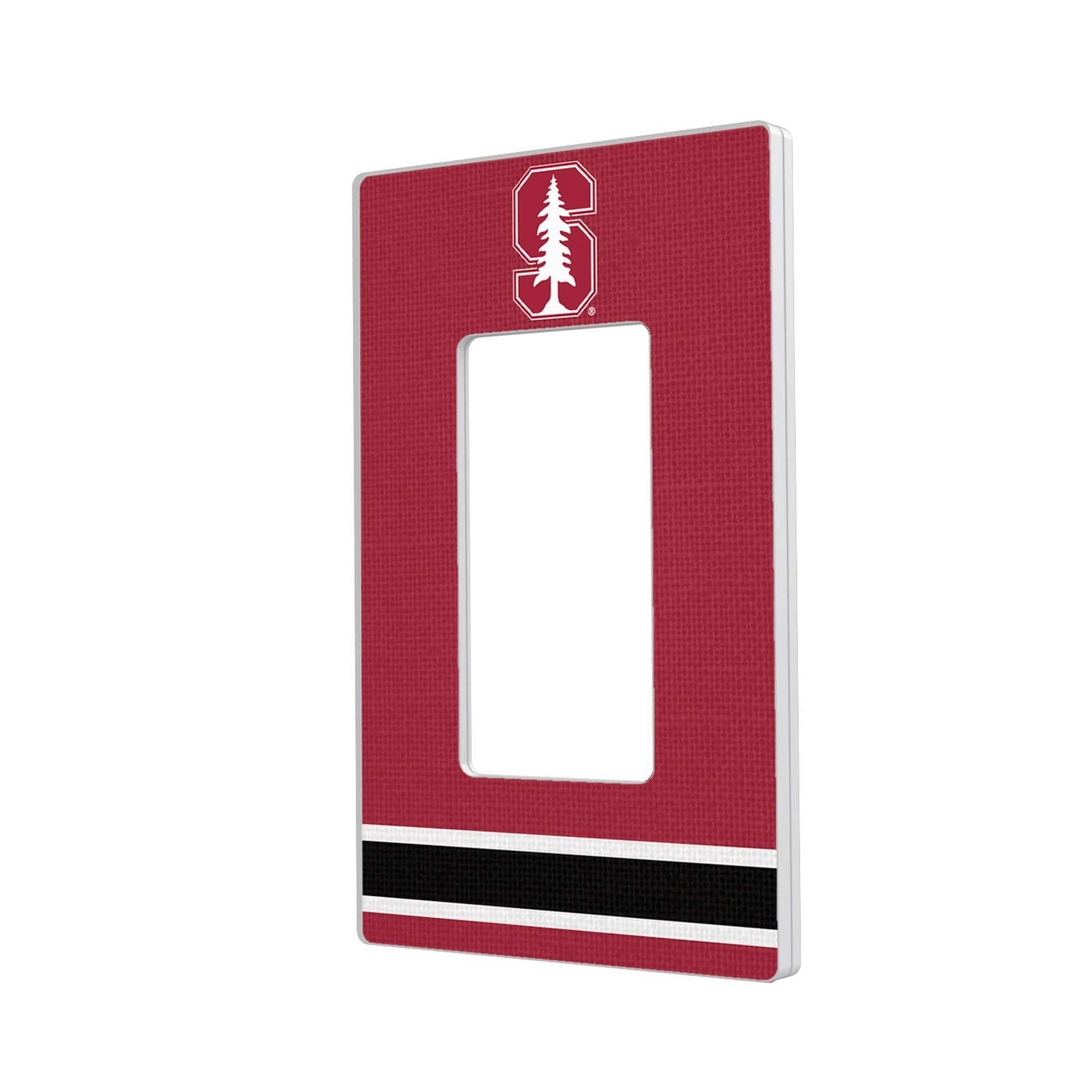 Keyscaper - Stanford Cardinal Stripe Design Single Rocker Lightswitch Plate - Multicolor
