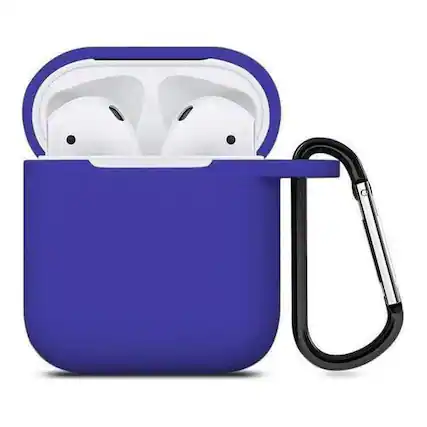 Front. Entronix - Entronix AirPods Case - Compatible with 1st and 2nd Generation - Soft-Touch Liquid Silicone - Aqua.