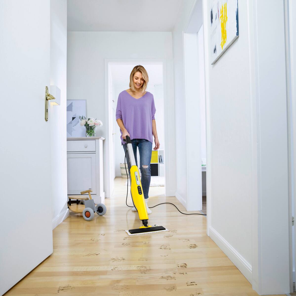 Alt View 4. Karcher - SC 3 Upright Steam Mop for Hard Floors and Carpets, 30 Second Heat Up.