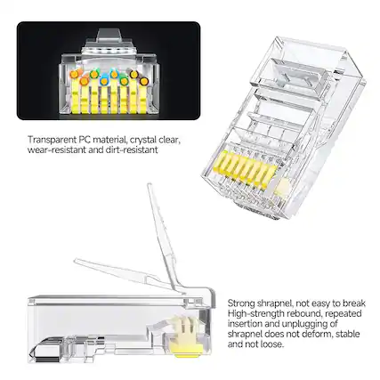 Transparent PC material, crystal clear, wear-resistant and dirt-resistant
Strong shrapnel, not easy to break
High-strength rebound, repeated insertion and unplugging of shrapnel does not deform, stable and not loose.