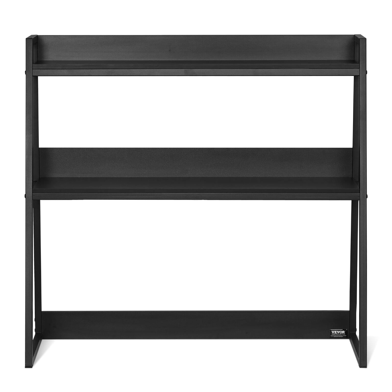 Alt View 5. VEVOR - Desktop Bookshelf, 2-Tier Desktop Storage Organizer, 37.4" x 12.6" x 35.4" Office Desk Storage Rack Display Shelf - Black.