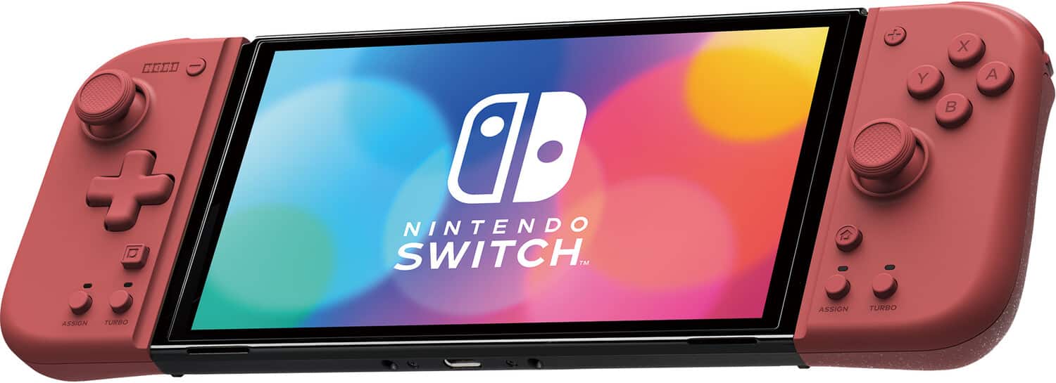 Nintendo Switch - humi Hori Split Pad Compact: Apricot Red for Nintendo Switch