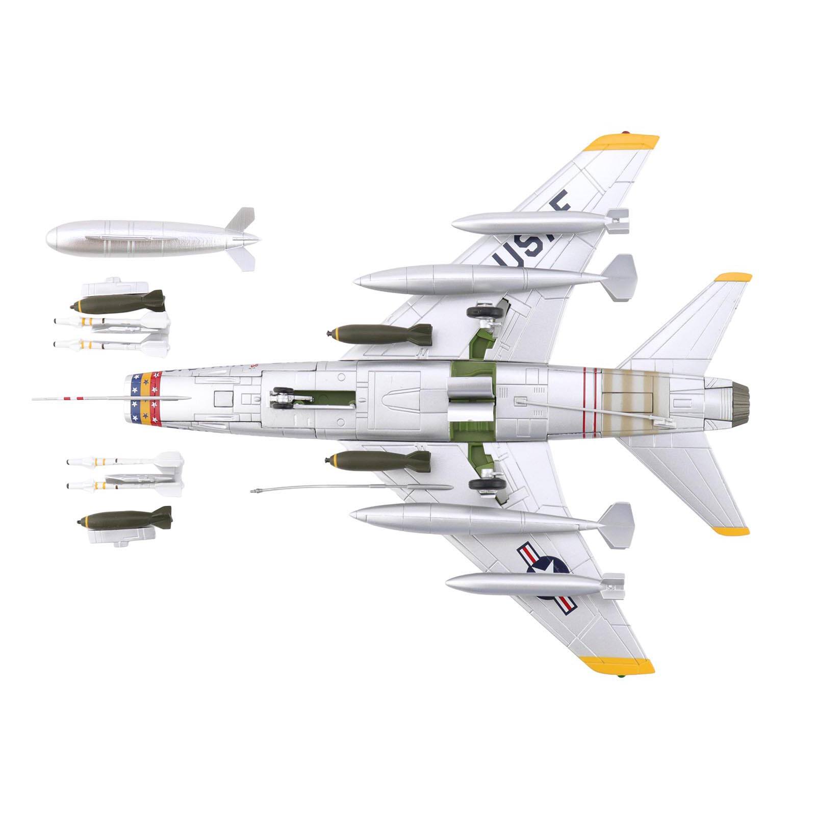Alt View 4. Hobby Master - North American F-100D Super Sabre Fighter Aircraft "FW-871,France" 1958 US Air Force 1/72 Die Cast Model by Hobby Master.