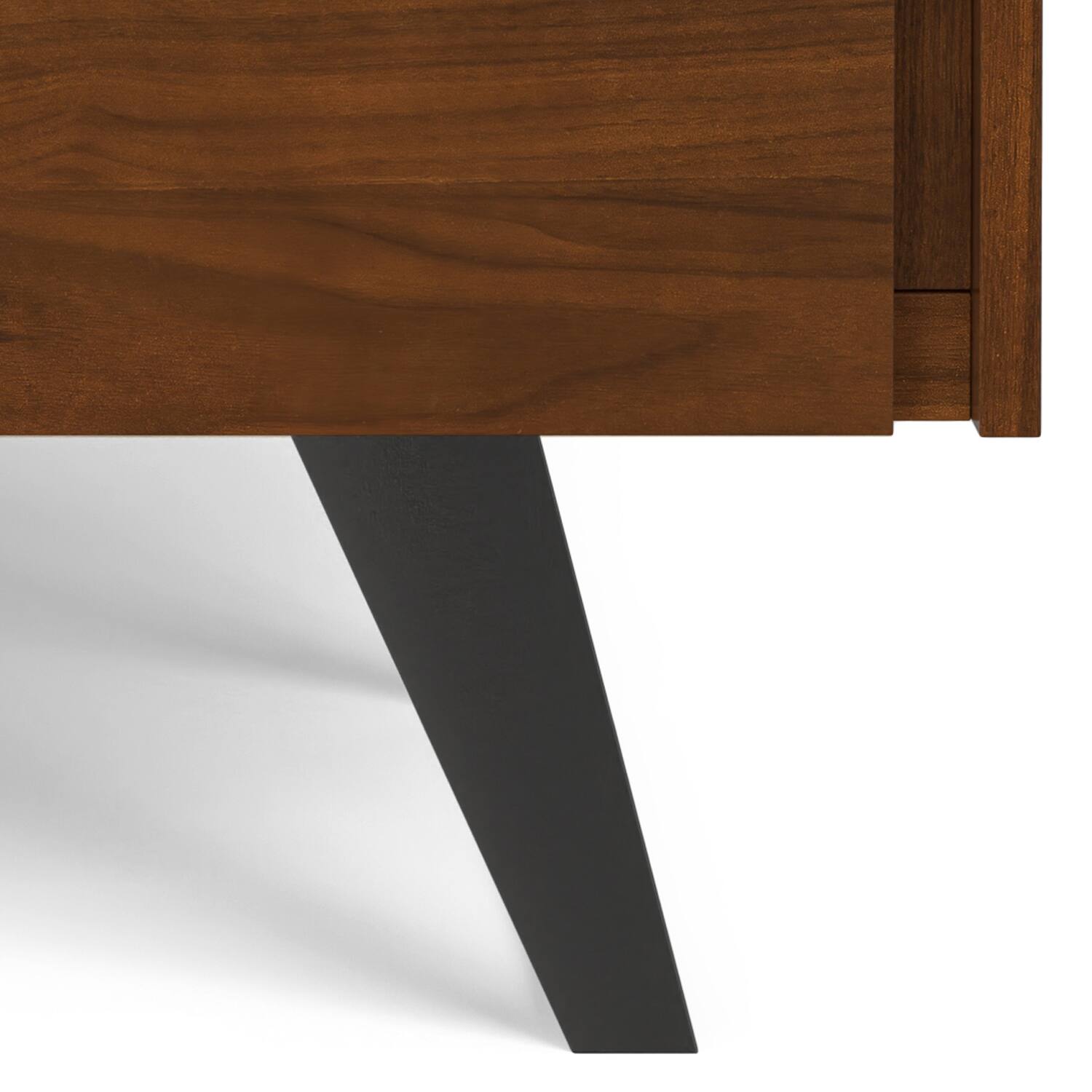 Alt View 5. Simpli Home - Lowry 39 inch Walnut Storage Cabinet (Set of 2) - Walnut Veneer.