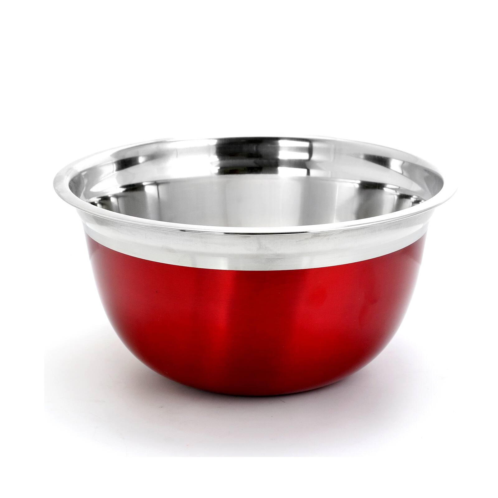 Alt View 2. Oster - Oster Rosamond 3 Piece Stainless Steel Round Mixing Bowls in Red - Red.