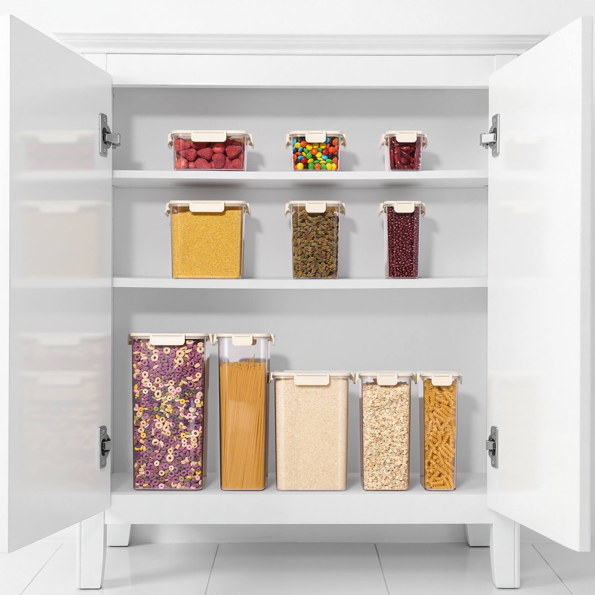 Left. Sorbus - Sorbus 2 Pack Airtight Food Storage Container- Clear Stackable Pantry Canister with Secure Lid for Rice, Cereal, Flour - Clear.