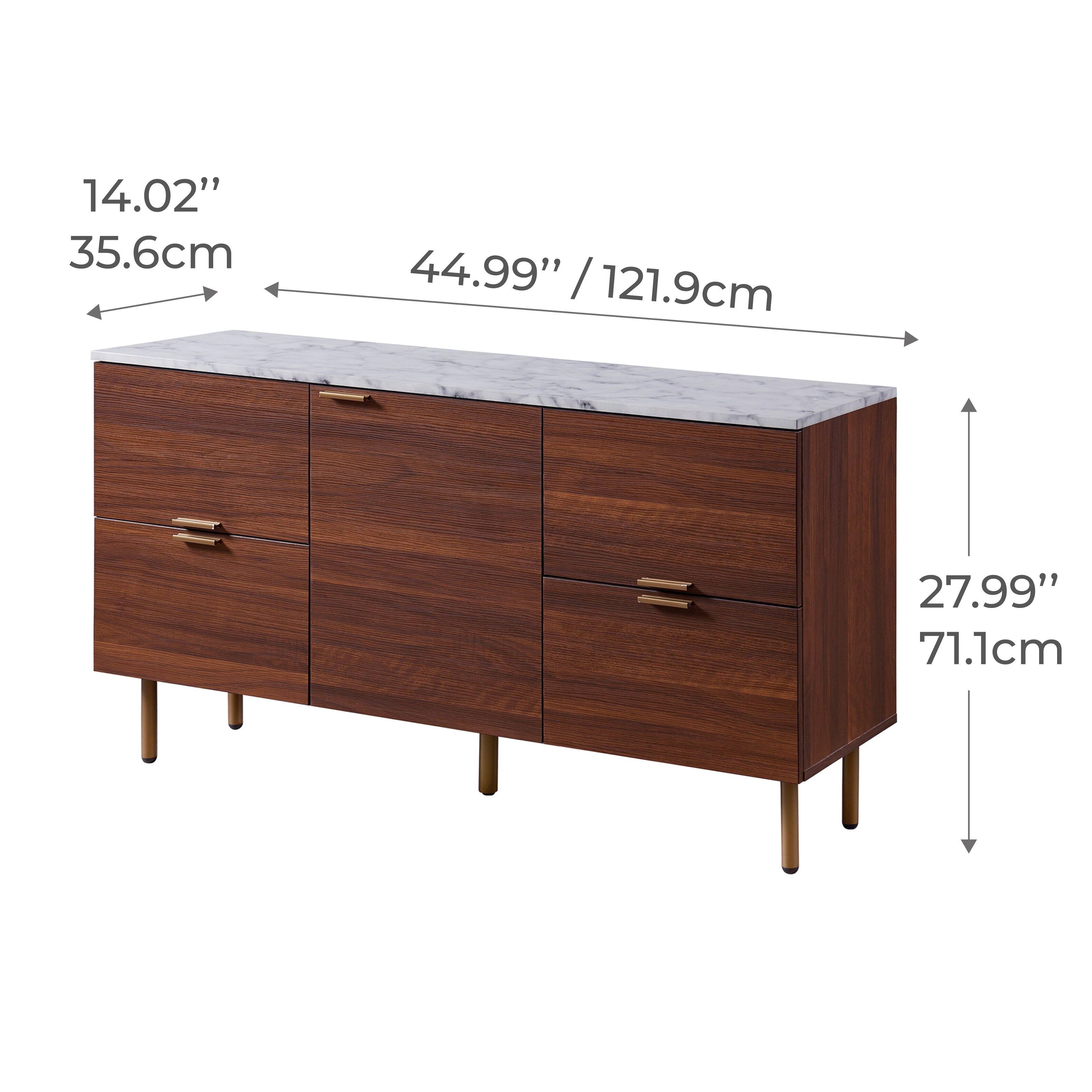 14.02" / 35.6cm  
44.99" / 121.9cm  
27.99" / 71.1cm