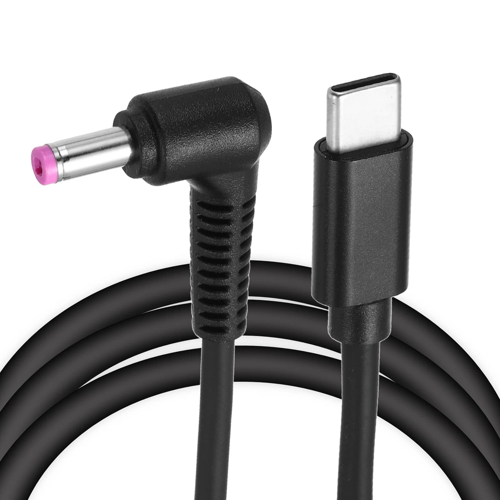 Unique Bargains - 4.9FT USB C to DC 4.8x1.7mm PD Charging Cable, 20V/3.25A 65W, for Router, Camera, TV Box, Desk Lamp - Black